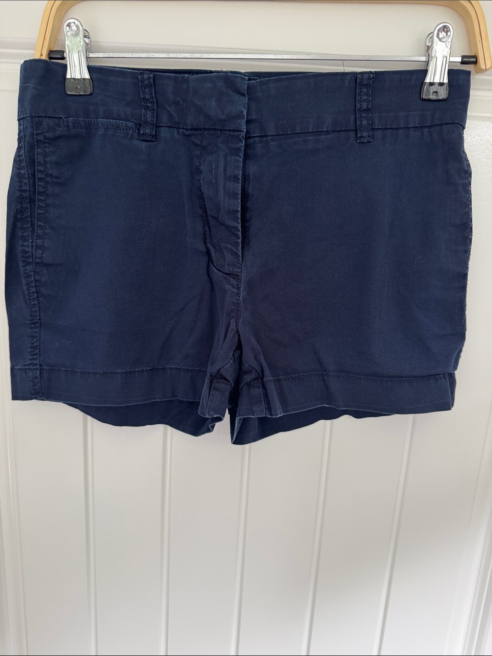 Women's J Crew 2” Classic Navy Cotton Blend Shorts 0